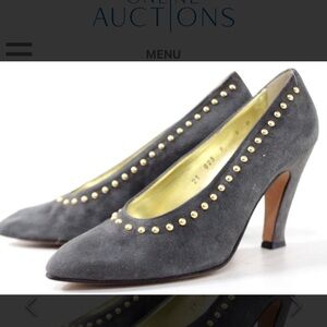 Authentic Italian Escada Suede Shoes, Size 9.